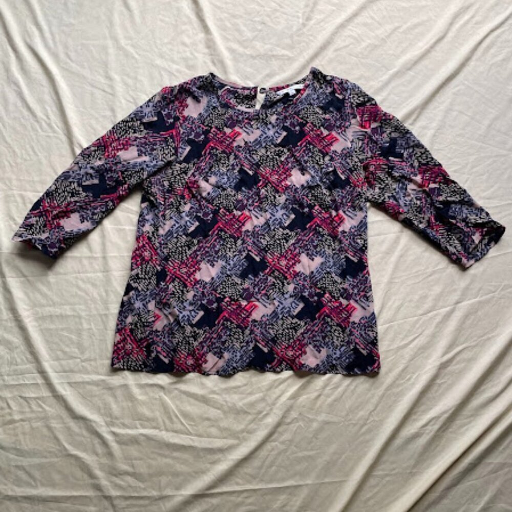 Trina Turk | Abstract Print Blouse | Multicolor | Size L
